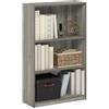 Furinno Jaya - Libreria a 3 ripiani, con ripiani regolabili, 24,13 x 62,23 x 102,36 cm, per soggiorno, camera da letto, casa, ufficio, rovere grigio