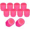 cyclingcolors 10x Cappucci delle valvole cappuccio luminoso fosforescente valvola pneumatici Auto Bici Moto Schrader Plastica, Rosa
