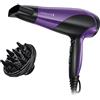 Remington D3190 Asciugacapelli ionico per acconciatura senza effetto crespo con diffusore e concentratore, 2200 W