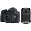 Canon EOS R50 + RF-S 18-45mm + RF-S 55-210mm Black