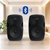 Vetrineinrete Coppia Casse Bluetooth 300W PMPO 100W RMS con Microfono USB SD 10"