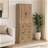 vidaXL Set di armadi 2 pcs Legno ingegnerizzato Armadio Stoccaggio Modulare vidaXL