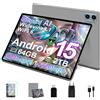 SUAAT Tablet 10 pollici Android 15 Octa Core con 64 GB RAOM 2 TB TF S3 Grigio-P