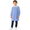 Siggi Grembiule scuola elementare celeste con zip bambino Siggi Made in Italy ricamo Calcio 4398, CELESTE