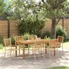 vidaXL Set da Pranzo per Giardino Legno di Acacia Massello Mobili moderni vidaXL