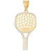 Gioielleria Lucchese Oro Ciondolo Racchetta da Padel Oro Bianco Giallo 18kt GL102535