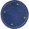 ZUGLQYSX Fondo rotondo retrò da 20 * 20 cm for borsa lavorata a maglia, base in pelle PU, fatta a mano con fori, accessori fai da te all'uncinetto(Blue)