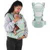 Mobiclinic® kids, Marsupio neonato, 6 in 1, Moley, Ergonomico, Multiposizione, 0-36 mesi, Pieghevole, Tasca con cerniera, Portabiberon, Cotone premium morbido, Per neonati e bambini