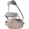 SONARIN Multifunzionale Traspirante Hipseat Marsupio,Ergonomico Marsupio Neonati Supporto del Sedile Portantina Bebè Seggiolino con Cintura di Sicurezza & Tracolla per 3-36 Mesi(Cachi)