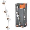 LEDVANCE DECOR SPOT CORK, 4 x 3,4W, 920lm, bianco, faretto, teste orientabili, versatile, faretto per interni, lampade LED sostituibili, dimmerabile, colore della luce bianco caldo, GU10