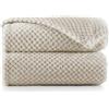 RESTILO DecoKing Coperta Plaid Pile 150x200 cm per Letto una Piazza e Mezza Calda Accogliente e Spessa in Morbido Velluto Stile Scandinavo Per Letto Divano Sedia Tutte le Stagioni Cappuccino Henry