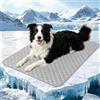 Yzalen Tappetino rinfrescante per cani, auto-raffreddante, lavabile, estivo, per divano, cassetta, gabbia, nido (grigio, XL (100 x 70 cm)