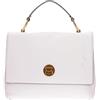 Coccinelle Borsa a mano in pelle con tracolla e chiusura girevole linea Liya Non definito Bianco/Menta 411