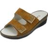 Cinzia Soft Sandali Donna in Pelle Camoscio Marrone, Zeppa 4 cm