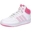 adidas Unisex - Bambini Hoops Mid Shoes, Cloud white/orchid fusion/lucid pink, 38 EU