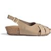 Yokono Sandali con Zeppa MONACO-262 Marrone Chiaro | Scarpe da Donna Primavera-Estate | Pelle Bovina Nabuk | 3 cm