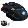 Zelotes Mouse da gioco Zelotes, ergonomica, con cavo, 12 tasti programmabili, mouse per computer da 4000 DPI, mouse ottico USB per PC, Mac