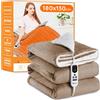 Mia&Coco Coperta riscaldante con spegnimento automatico, 130x180 cm. 10 livelli di riscaldamento. Timer di spegnimento automatico da 1 a 9 ore. Protezione contro il surriscaldamento. Coperta elettrica per letto. ETL, adatta per uso domestico e in …