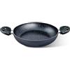 Pensofal, Tegame, Serie BioStone®, Alluminio con rivestimento antiaderente, Diametro 28 cm, 2 Maniglia in bakelite, Adatta All' Induzione, Effetto Pietra, Nero