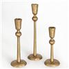 SUJUN Portacandele in ottone anticato conico - Set di 3 portacandele decorativi, portacandele per matrimoni, cene, feste