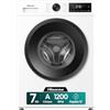 Hisense WF1I7022BWJ NUOVA Lavatrice Slim 7 kg, 1200 rpm, 15 Programmi, Display Touch, Motore Inverter, Programma Rapido 15', Fine Programmata, AutoMix Dispenser, Classe A