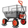 VEVOR Carrello Ribaltabile da Giardino, Carico di 362 kg con Recinzione di Stoccaggio, Meccanismo di Scarico Rapido, Ruote Girevoli, Maniglia Girevole, Carrello da Giardino per Piante, Terreno
