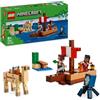 LEGO Minecraft The Pirate Ship Voyage - Boat Toy with 2 Pirates & 2 Animal Figures, plus Accessories incl. a Sword & Map - Gamer Gift for 8+ Year Old Boys and Girls 21259