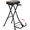 Gator Frameworks - Sgabello per Chitarrista con Supporto Integrato, Altezza 71 cm, Portata 113 kg, Seduta Imbottita, Pedana Poggiapiedi, Pieghevole, Nero (GFW-GTRSTOOL)