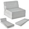 FANTASK Divano Letto Pieghevole 3 in 1 con Materasso in Schiuma Extra Spessa (15 cm), Rivestimento Rimovibile e Lavabile per Ospiti, 190 x 71 x 15 cm