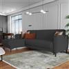 Dmora - Divano Letto con penisola Angel, Divano ad Angolo Reversibile, Sofà Contenitore Moderno con Chaise Longue e 3 Cuscini, 230x153h85 cm, Antracite