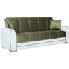 Dmora Divano Letto 3 Posti Luis 84x220 cm Nero Contenitore Reclinabile, di Apertura Click-clack