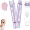 MIKTYUY Shaver Rasoio Donna, Shavea Perfetta,Lame di Precisione Testina Snodata Ricaricabile per Gambe Ascelle e Zona Intima Morbido e Silenzioso Casa. (Viola)