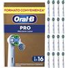 Oral-B Testine di Ricambio Pro Precision Clean, Bianche, 16 Ricambi | 16 Testine di Ricambio per Spazzolino Elettrico, Autentiche, Delicato su Denti e Gengive
