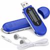 MENDUNER Lettore MP3 USB retrò, Lettore Musicale Digitale Compatto con Display LCD, Supporta MP3/WMA, Memoria Espandibile Fino a 32 GB, 20 Ore di Riproduzione con 1 Batteria AA, (BLUE)