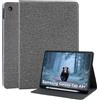 LSPCASA Custodia per Samsung Galaxy A9 Plus 11 Pollici PU Leather Book-style Design Cover Con Portapenne Folio Stand Auto Sleep/Wake Tablet Cover per Samsung Galaxy A9+(SM-X210/X215/X216B)-Grigio