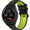 MELEJIA Cinturino in Silicone Compatibile con Garmin Venu 4 45mm/Venu 3/Forerunner 570 47mm/Forerunner 970/265/255/Vivoactive 4, 22mm Ricambio Cinturino, Regolabile Sportiva Cinturini-Nero Ciano