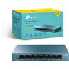 TP-Link LS108G Switch Ethernet 8 Porte Gigabit, Sdoppiatore Ethernet, Struttura in Metallo, 802.1p/DSCP QoS, Ideale per la Casa e il Ufficio, Plug & Play, Funzionamento Silenzioso, Montaggio Desktop