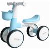 Baroni Toys Bici Senza Pedali a 4 Ruote per Bambini dai 3 Anni, Primi Passi con Luci e Suoni, Cestino Portaoggetti, Balanced Bike, Ideale per Sviluppo Motorio e Coordinazione, 55x22x42cm (Blu)