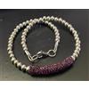 Collana tennis swarovski da uomo donna in acciaio inox catenina lunga 40 cm di