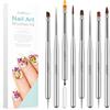 AIMEILI 8 Pezzi Pennelli Unghie Gel Nail Art Brushes Kit Dot Painting Tools Set Pennelli per Dipingere e Punteggiare Liner Nail Art