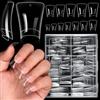 ZEPFJHE 120/504pcs Chiaro Dell'anatra Unghie Punte Breve Curvo Design Manicure Unghie Arte Falso Per Professionale E Principiante
