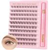 Poiuyoiu Kit Extension Ciglia Professionali Ciglia Finte Ciuffetti Naturali D Curl Fake Eyelashes Sottili Lash Clusters 8-16MM Set Ciglia Finte Extension Fai Da Te Bond e Seal Ciglia