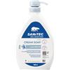 SANITEC igiene sicura Sanitec, Luxor Blue Iris, Crema di Sapone Profumata Idratante con Glicerina e Antibatterico, Deterge le Mani Lasciandole Fresche e Pulite, pH 5.5, Dermatologicamente Testato, Made in Italy, 1L 1000ml