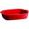 Emile Henry - Piccola pirofila Rettangolare da Forno in Ceramica, Colore: Rosso Grand Cru (RIF. Eh349650)