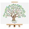 Generic Libro degli ospiti per matrimonio con impronte digitali - Libro degli ospiti creativo in tela alternativa fai da te | Libro degli ospiti albero impermeabile, per compleanni, lauree, anniversari
