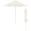 JJ. Ombrellone dritto rotondo Push-up Ø230 cm Ombrellone dritto Ø2,3 m Apertura facile push-up tela poliestere 180 g/m2 beige avorio, Beige avorio, 230 x 230 x 220 cm - Toile de Ø230 cm (diamètre)
