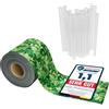 Garronda Strisce frangivista in PVC 19 x 50 cm con Clip di Fissaggio, Ombreggiante per Recinzione da Recinzione Giardino e ringhiera Balcone, Schermo Privacy Esterno GD-0173 Verde Foglia