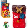 PIRATIX ADVENTURE WORLD PIRATIX Secret Skull Cave - Grotta segreta di Shark Island, contiene 1 Skull Cave, 1 Piratix, 2 accessori cristallo (1 arma e 1 scettro), 1 ragno e 1 tesoro