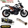 Arrow KTM Duke 125 2020 Terminale Moto Thunder Alluminio Nero Fondello Carbonio