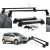 MENABO BARRE PORTATUTTO NISSAN NOTE ANNO 2012+PORTASCI 4 PAIA ALLUMINIO 2 SERRATURE